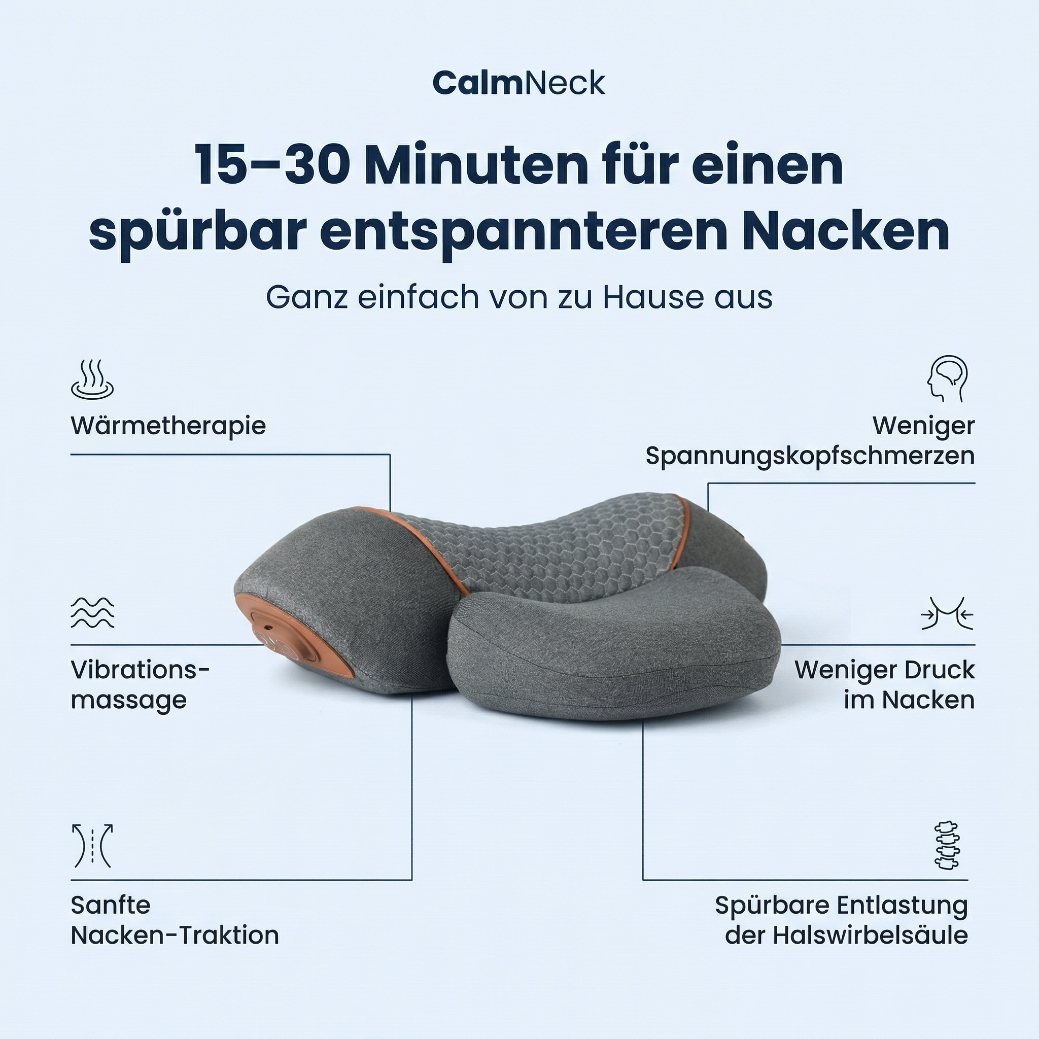 CalmNeck™ - Das 3-in-1 Nackenkissen für deine tägliche Entspannungsroutine