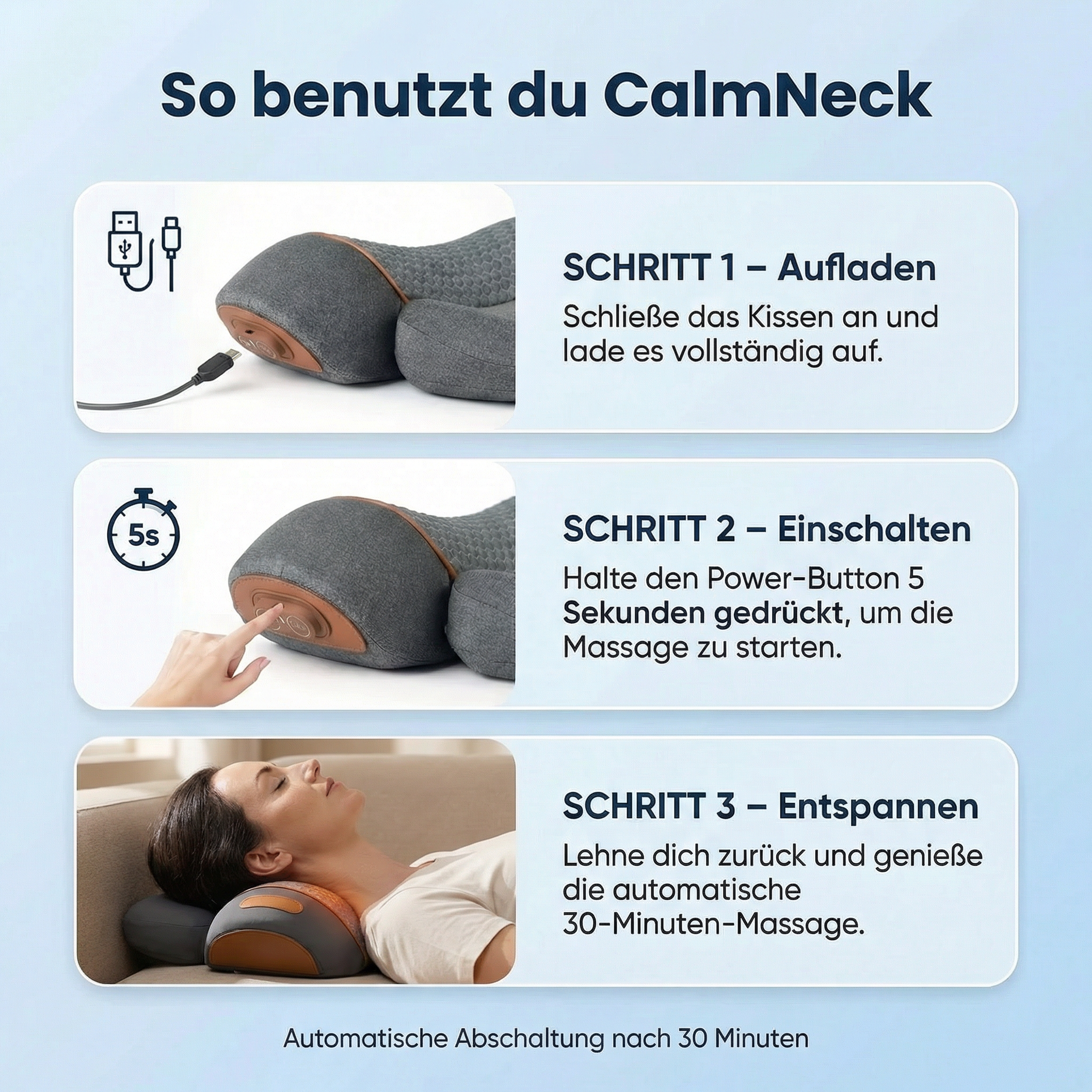 CalmNeck™ - Das 3-in-1 Nackenkissen für deine tägliche Entspannungsroutine