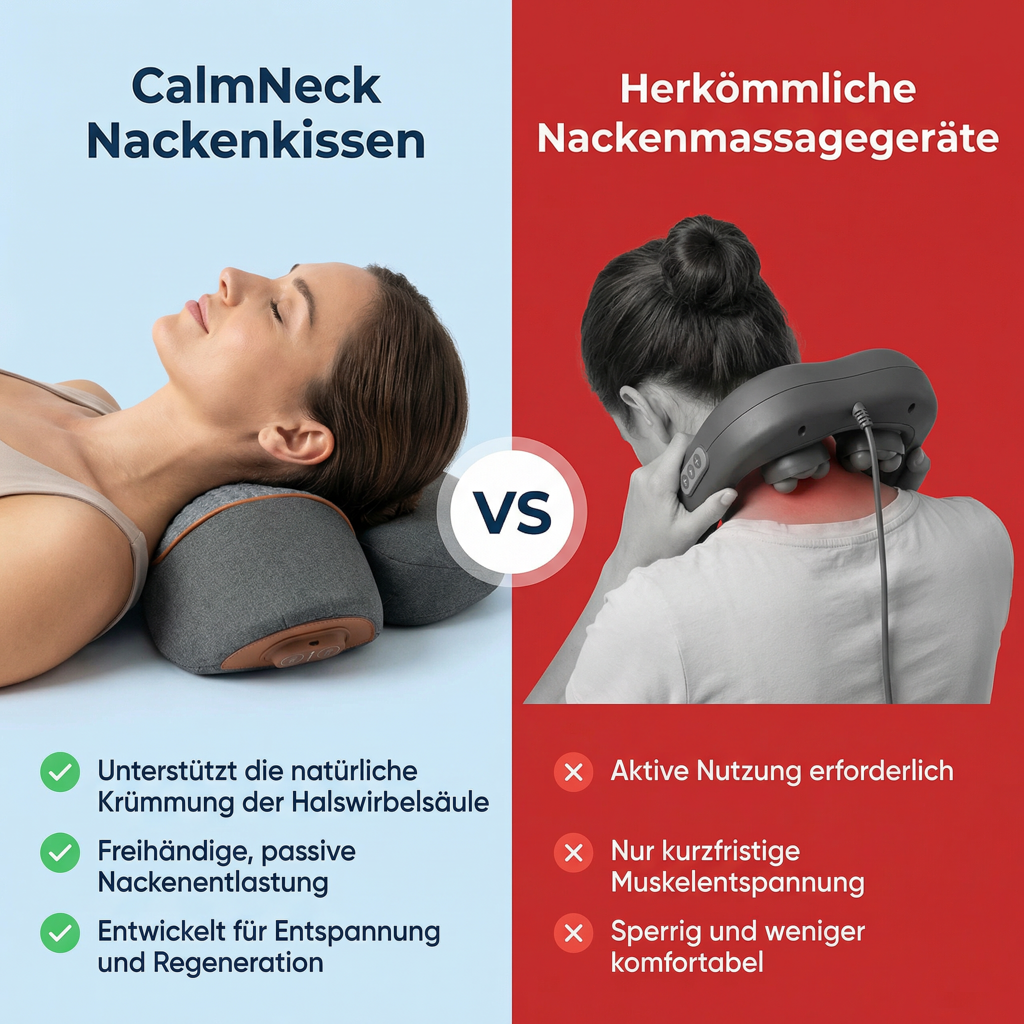 CalmNeck™ -  Das 3-in-1 Nackenkissen für deine tägliche Entspannungsroutine